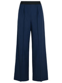 Msgm Navy Virgin Wool Pants