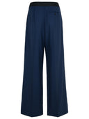 Msgm Navy Virgin Wool Pants