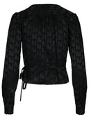 Msgm Black Viscose Blend Blouse