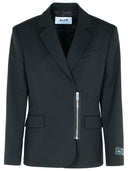 Msgm Black Polyester Blend Jacket