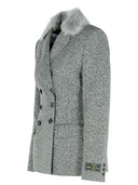 MSGM Grey Wool Blend Blazer