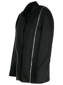 MSGM schwarzes Baumwollhemd