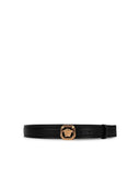 Versace 'La Medusa' Black Lear Belt