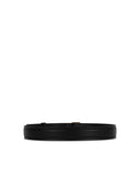 Versace 'La Medusa' Black Lear Belt
