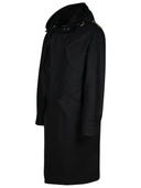Versace Black Cotton Trench Coat