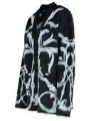 Versace Black Virgin Wool Blend Cardigan