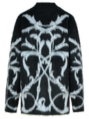 Versace Black Virgin Wool Blend Cardigan