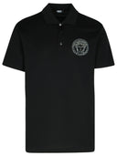 Versace Black Cotton Polo Shirt