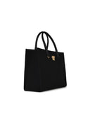 Versace 'Shopping Medusa' Black Cotton Bag