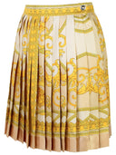范思哲（Versace）'Barocco'米色丝绸裙