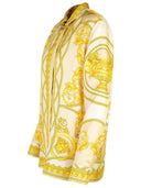 Versace 'barocco' camicia in seta d'oro