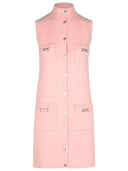 Versace Pink Woll Mischkleid