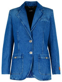 Versace Blue Denim Blazer