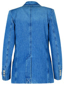 Versace Blue Denim Blazer