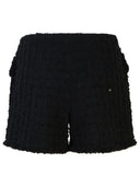 Versace Black Virgin Wool Blend Shorts