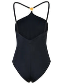 Versace Black Polyamide Blend One Piece Swimsuit