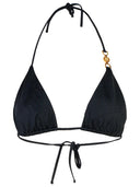 Versace Black Polyamide Blend Bikini Top