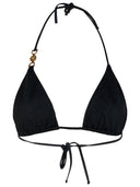 Versace Black Polyamide Blend Bikini Top