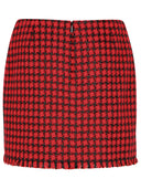 Versace Red Virgin Wool Blend Miniskirt