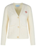 Casablanca White Wool Cardigan