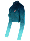 Casablanca Navy Mohair Blend Turtleneck Sweater