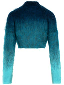 Casablanca Navy Mohair Blend Turtleneck Sweater