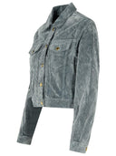 Veste de mélange en coton bleu clair casablanca