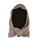 Ganni Balaclava i beige uldblanding