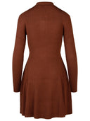 Ganni Brown Viskose Mischkleid