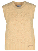 Ganni Beige Wool Blend Vest