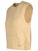 Ganni Beige Wool Blend Vest