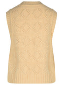 Ganni Beige Wool Blend Vest