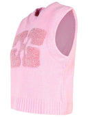 Ganni Pink Wool Myth Vest