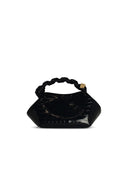 Ganni Small 'Bou Cocco'バッグは黒いリサイクルリアブレンド