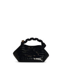 Ganni Small 'Bou Cocco'バッグは黒いリサイクルリアブレンド
