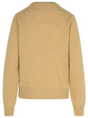 Ganni 'Ciliegie' Beige Wool Blend Sweater