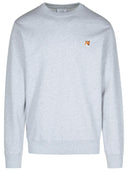 Maison Kitsuné 'Fox Head' Grey Cotton Sweatshirt