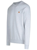 Maison Kitsuné 'Fox Head' Grey Cotton Sweatshirt