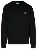 Maison Kitsuné Black Cotton Felpa