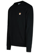 Maison Kitsuné Black Cotton Felpa