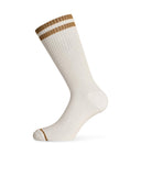 Maison Kitsuné 'Bold Fox' White Cotton Blend Socks