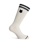 Maison kitsuné 'audace fox' white cotone blend calzini