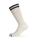 Maison kitsuné 'audace fox' white cotone blend calzini