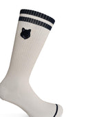 Maison kitsuné 'audace fox' white cotone blend calzini