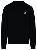 Maison Kitsuné sudadera de algodón negro