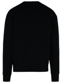 Maison Kitsuné sudadera de algodón negro