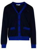Maison Kitsuné Navy Wool Cardigan
