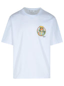 Maison Kitsuné 'Rambling Fox' White Cotton T Shirt