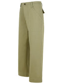 Maison Kitsuné 'werkkleding' groene katoenen jeans