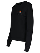 Maison Kitsuné 'Fox Head' Black Cotton Sweatshirt